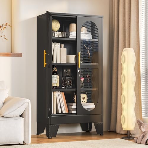 Glass Cabinet Display - خزانة عرض بقفل زجاجي مقاس 47