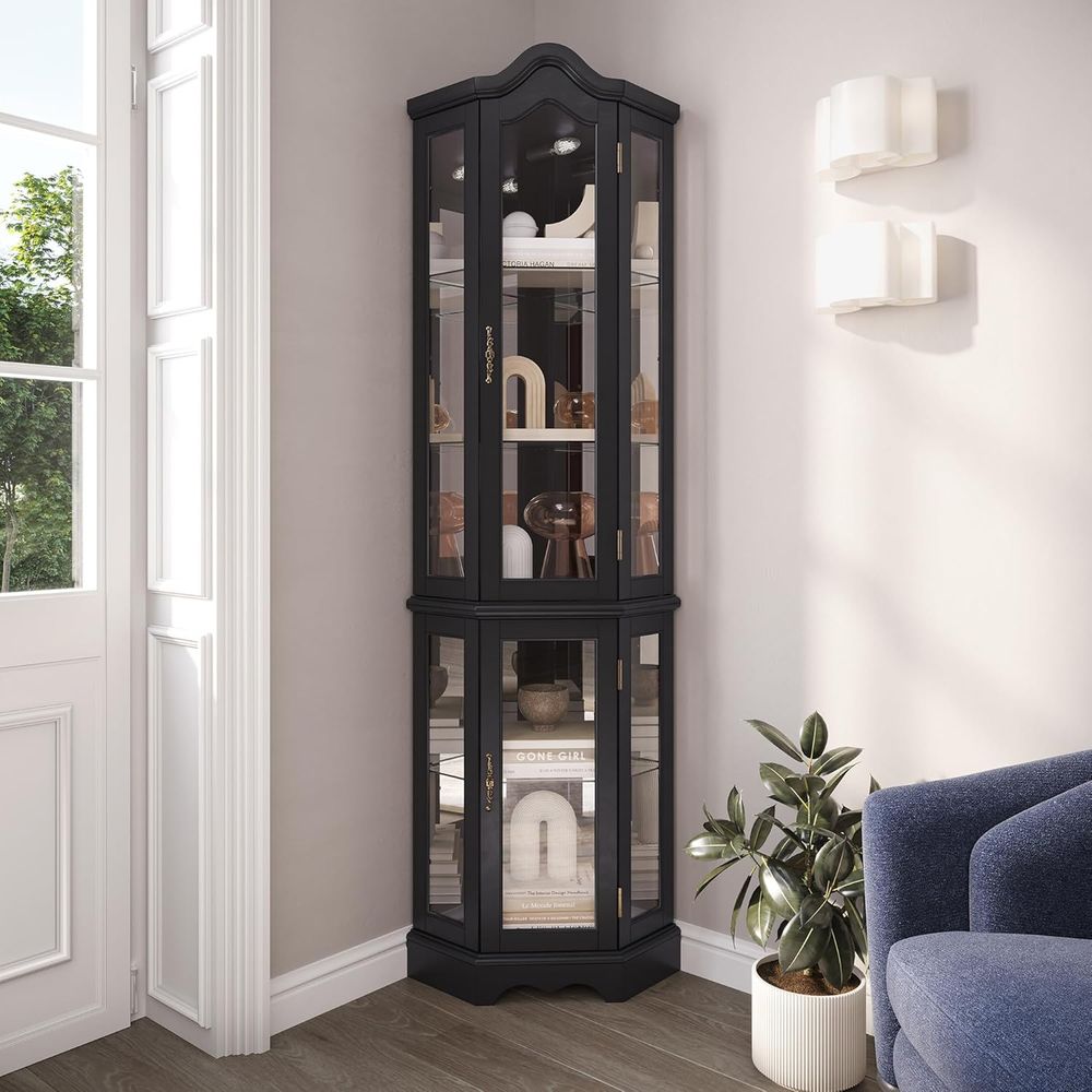 Glass Cabinet Display - خزانة عرض زجاجية مضيئة من 3
