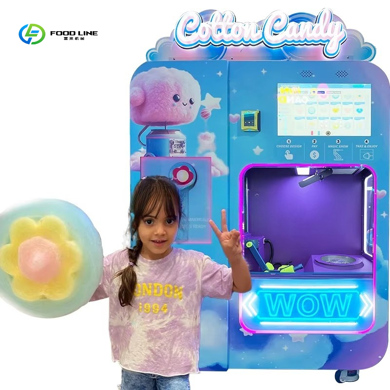 Candy Floss Machine - آلة حلوى القطن الأوتوماتيكية بالكامل قابلة