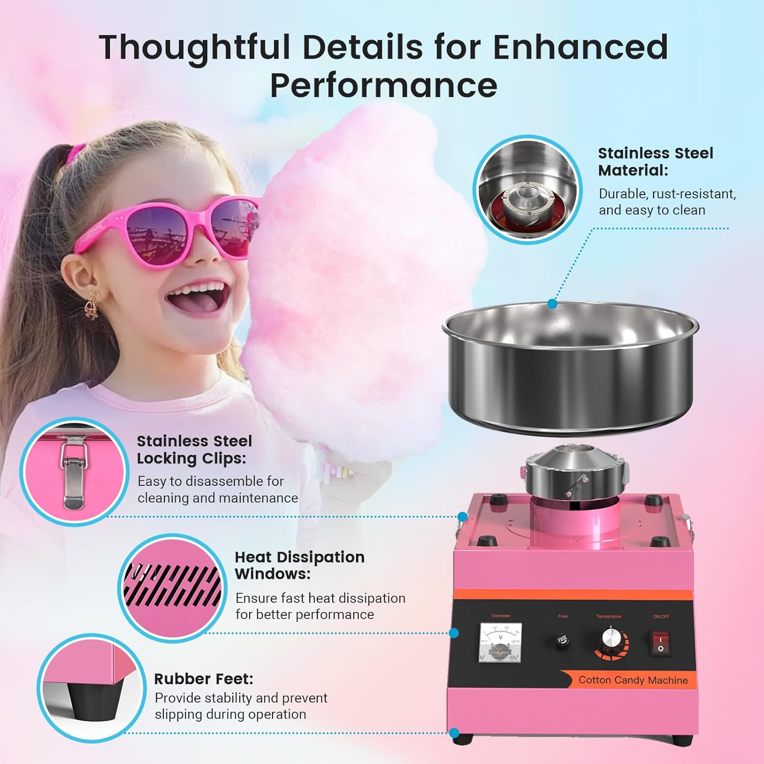 آلة حلوى القطن الكهربائية MHT2 - مراجعة Candy Floss Machine وسعره