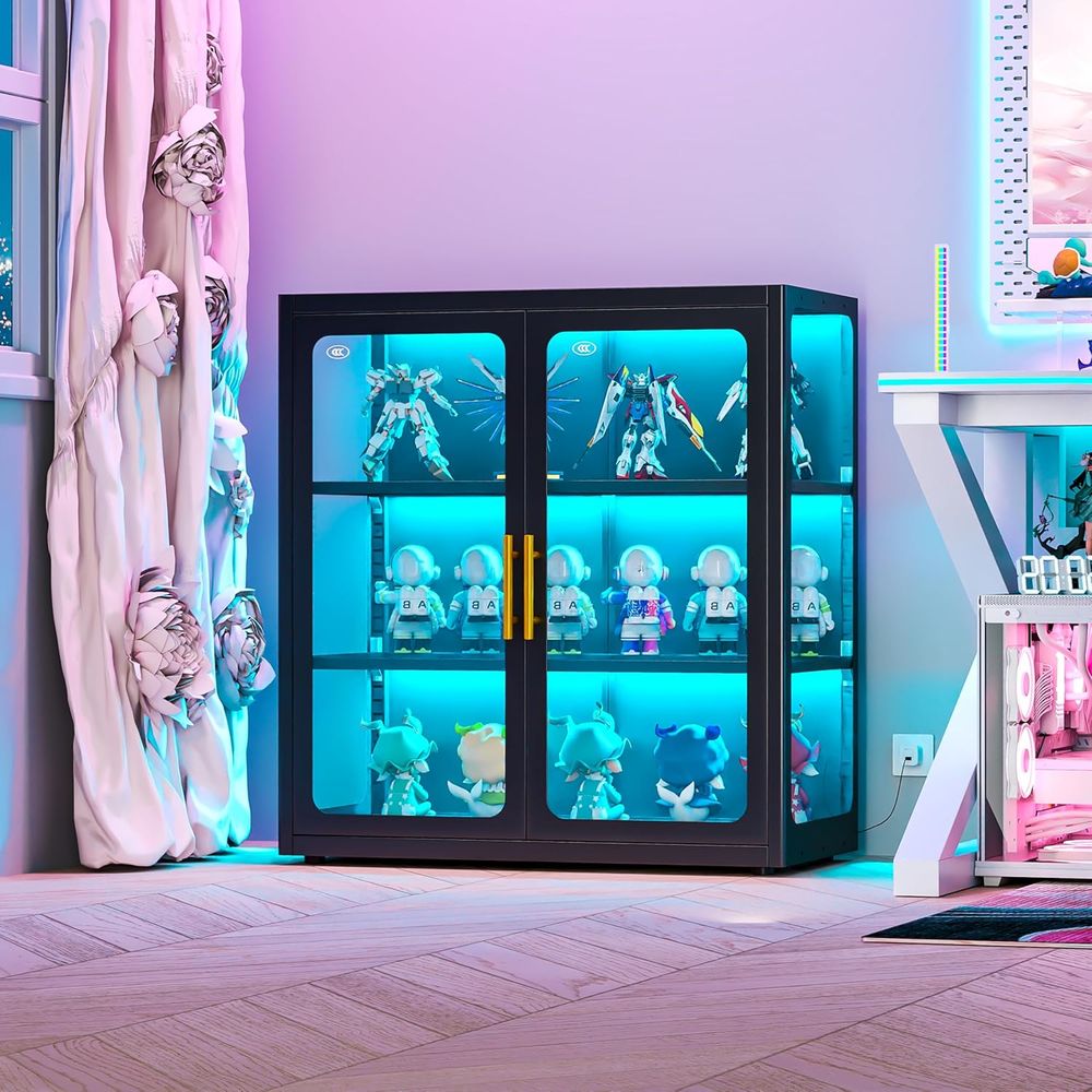 خزانة عرض زجاجية بارتفاع 34 بو - مراجعة Glass Cabinet Display وسعره