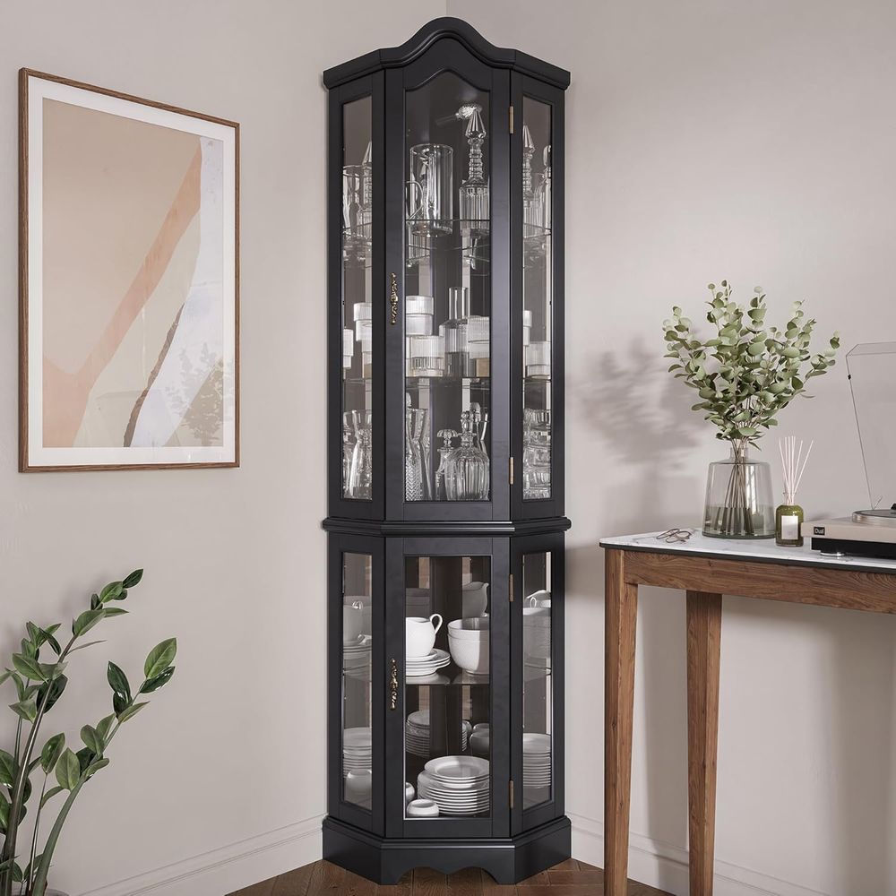 خزانة عرض زجاجية مضيئة من 3 جو - مراجعة Glass Cabinet Display وسعره