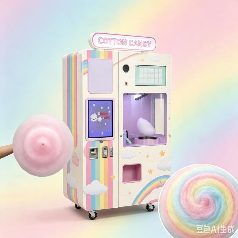 آلة بيع حلوى القطن الأوتوماتيك - مراجعة Candy Floss Machine وسعره