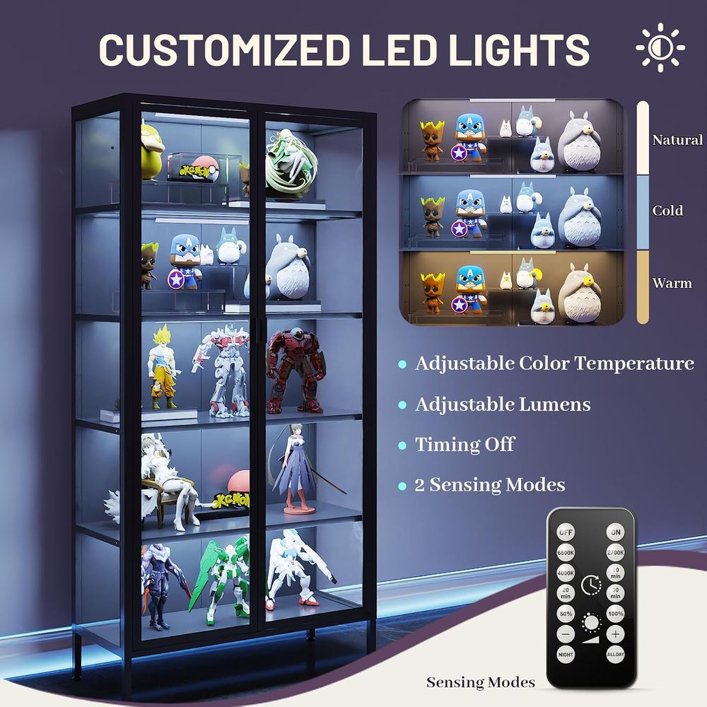 خزانة عرض زجاجية عالية بارتفاع - مراجعة Glass Cabinet Display وسعره