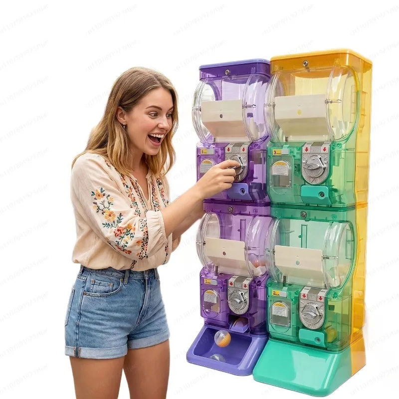 آلة غاشابون شفافة بيضاء ذات طب - مراجعة Arcade Vending Machine وسعره