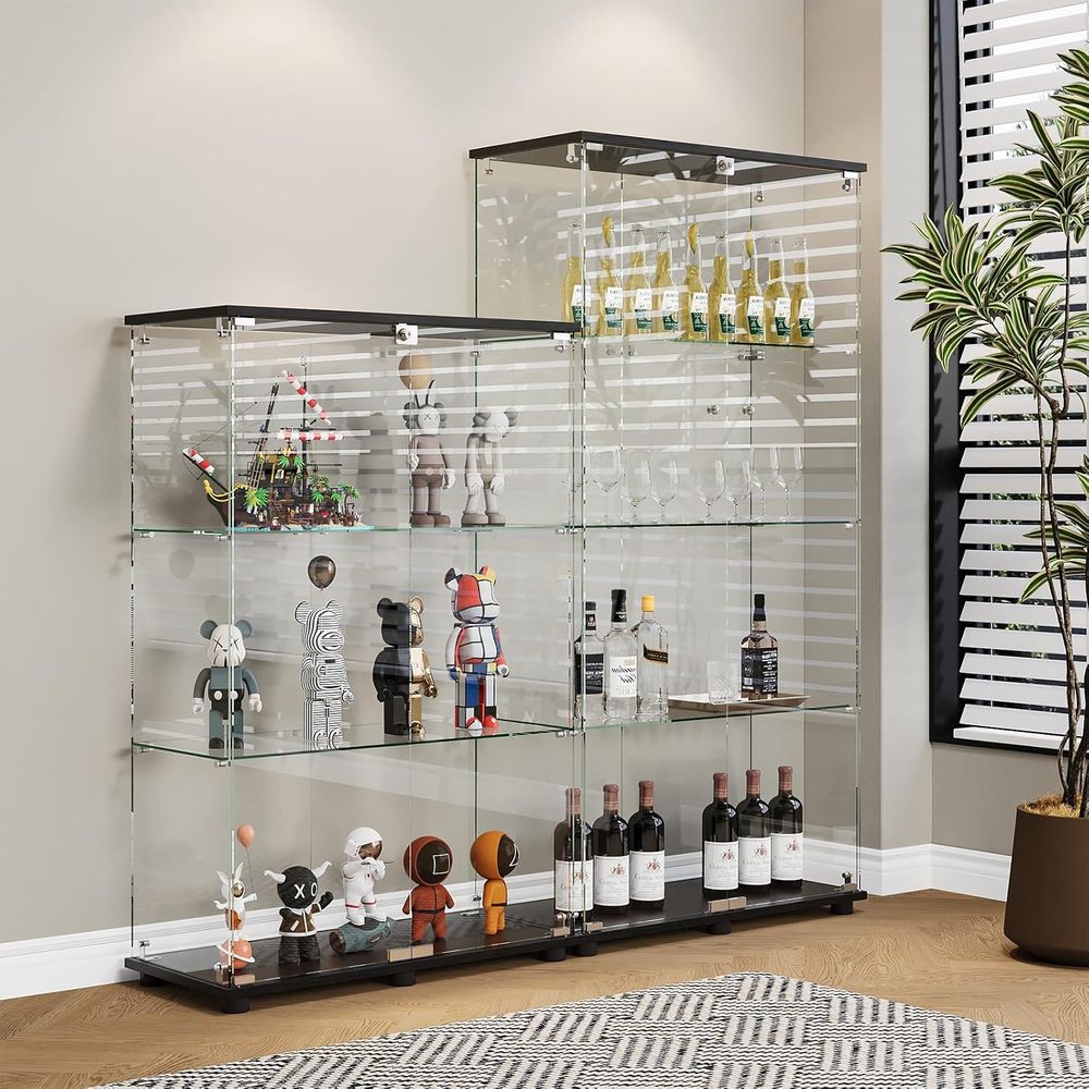خزانة عرض زجاجية بثلاثة أرفف و - مراجعة Glass Cabinet Display وسعره