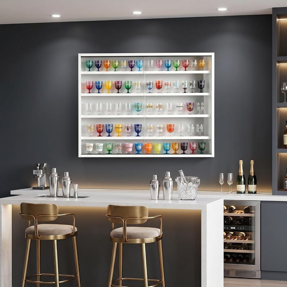 خزانة عرض زجاجية معلقة على الح - مراجعة Glass Cabinet Display وسعره