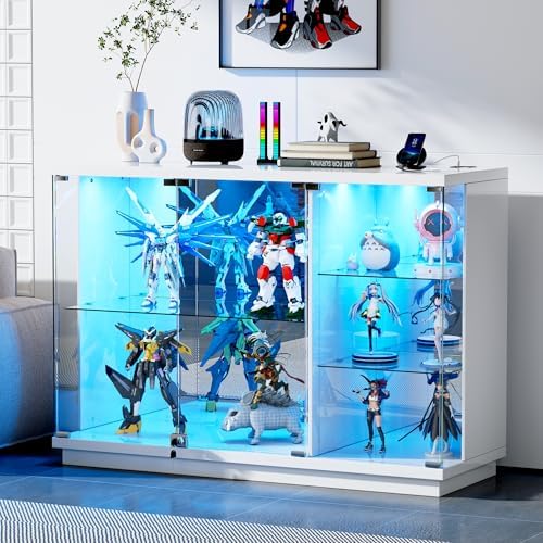 خزانة عرض زجاجية مع قفل وإضاءة - مراجعة Glass Cabinet Display وسعره